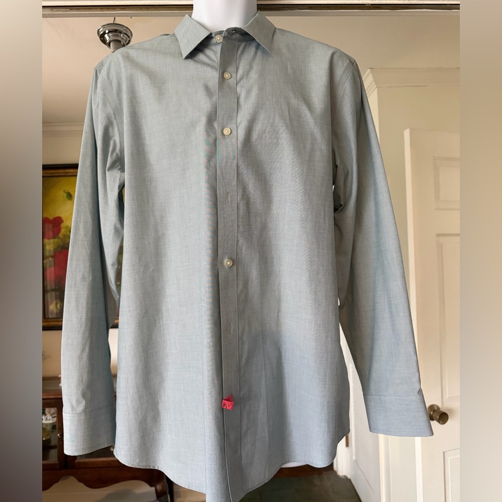 Banana Republic Light Blue Men's Dress Shirt - Spread Collar